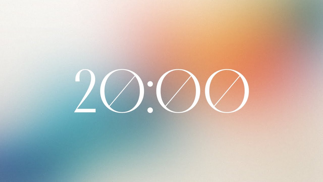 20 Minute Timer - Soft Gradient Aesthetic | Minimalist Countdown