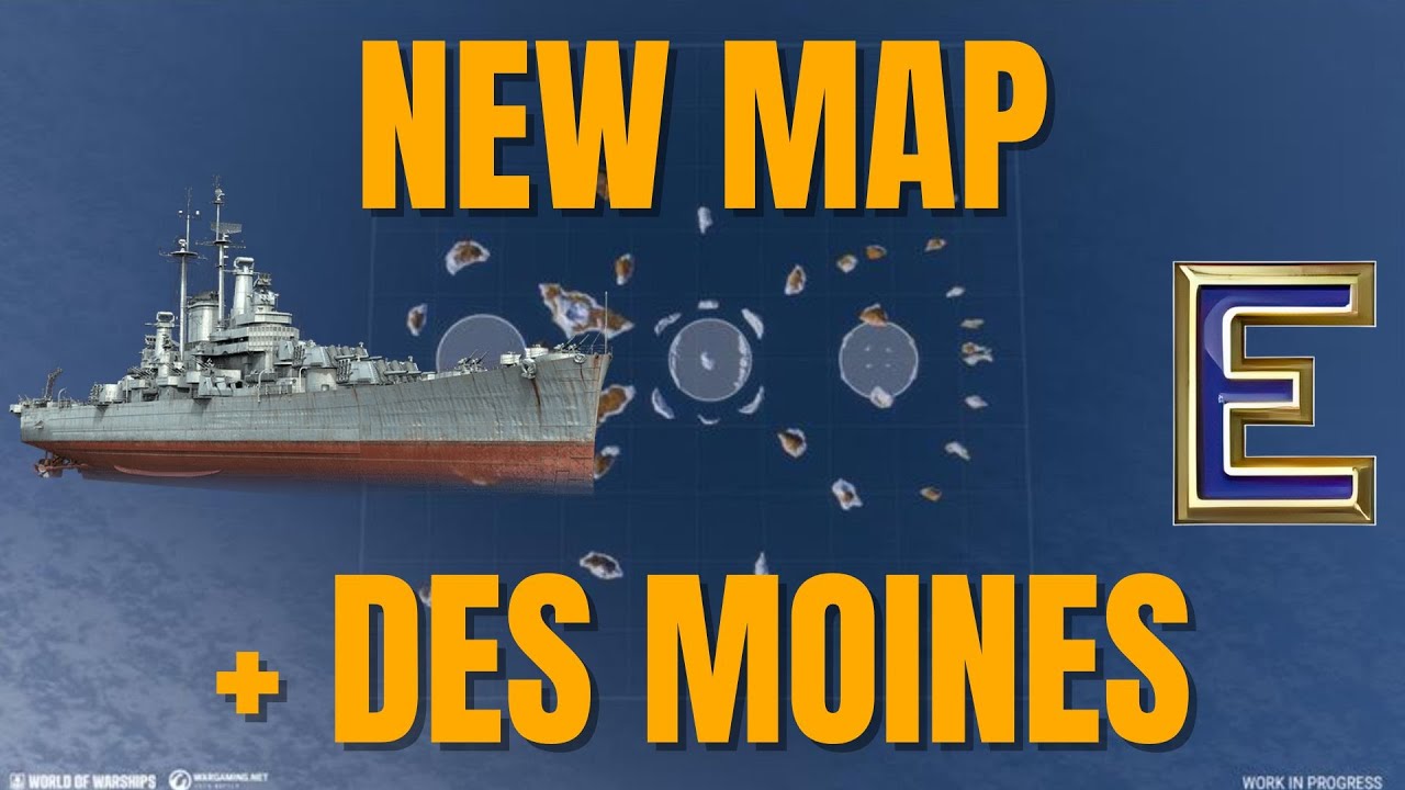 Де-Мойн на островах Сансет (новая карта) World Of Warships WOWS