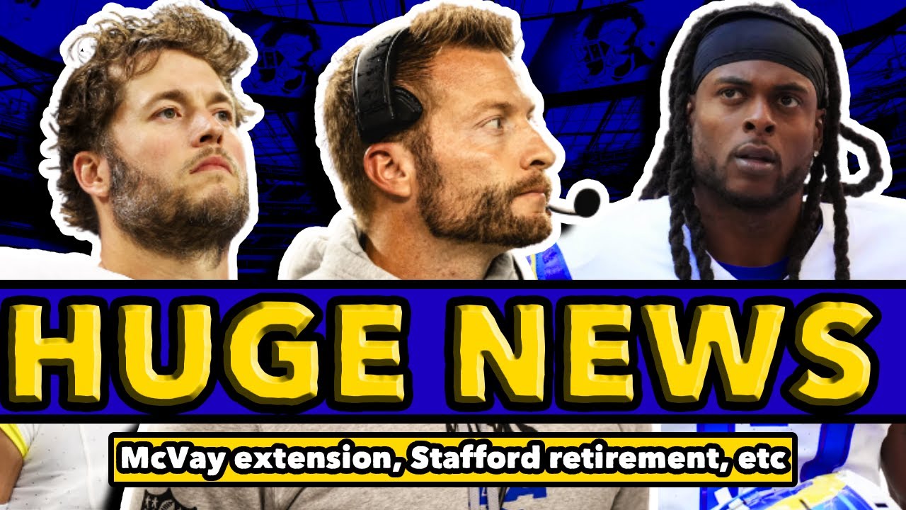 HUGE Rams News: Sean McVay Extension, Stafford Retirement Update, Davante Adams Future with LA Rams!