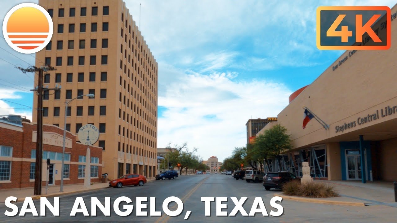 San Angelo, Texas!  An ultrahd real time driving tour.