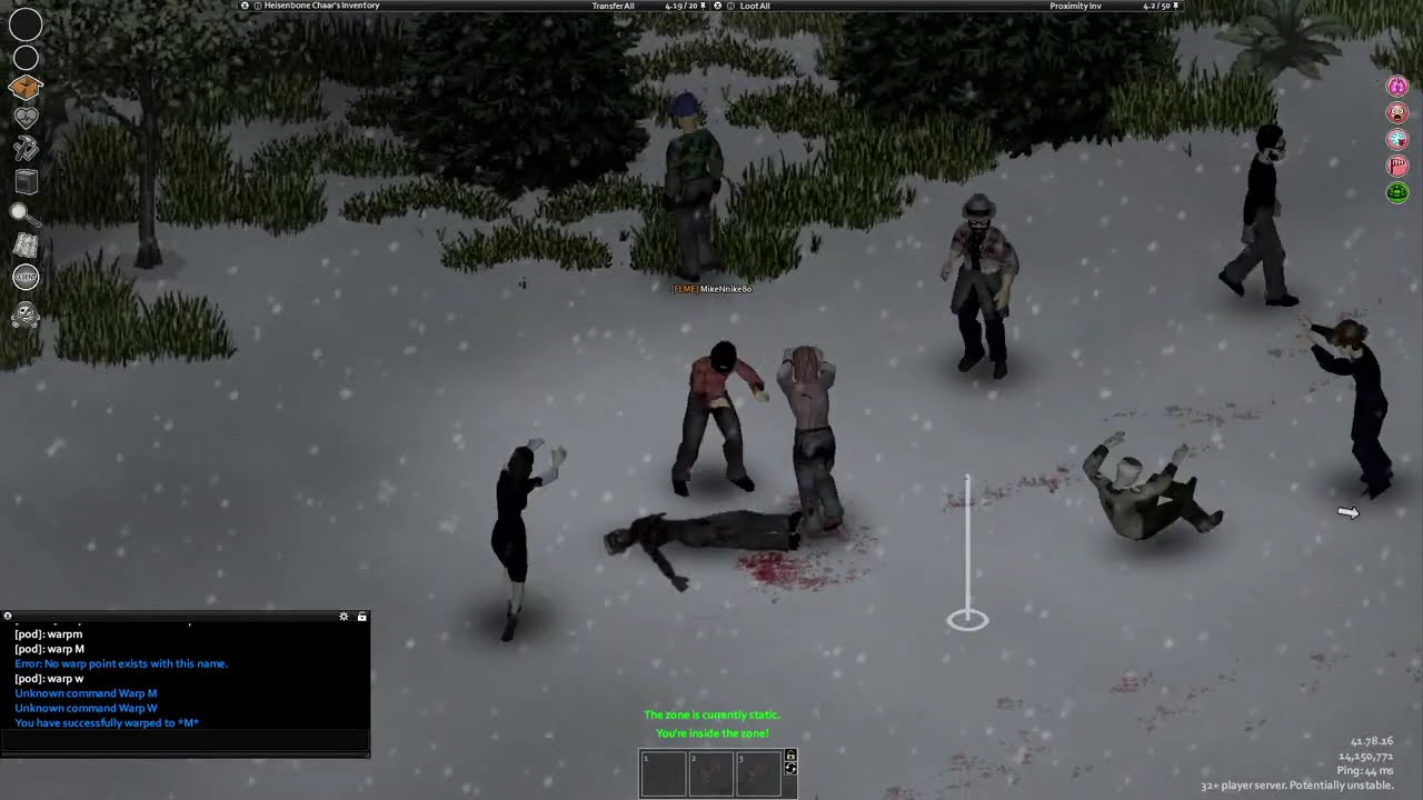 100 Players Survive Cryogenic Winter in Project Zomboid Day 1 - MikeNnike80 POV