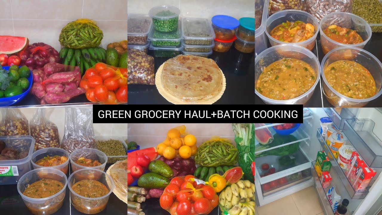 GREEN GROCERY HAUL//BATCH COOKING//#cookwithme #batchcooking#groceryhaul#mealprep#mealideas