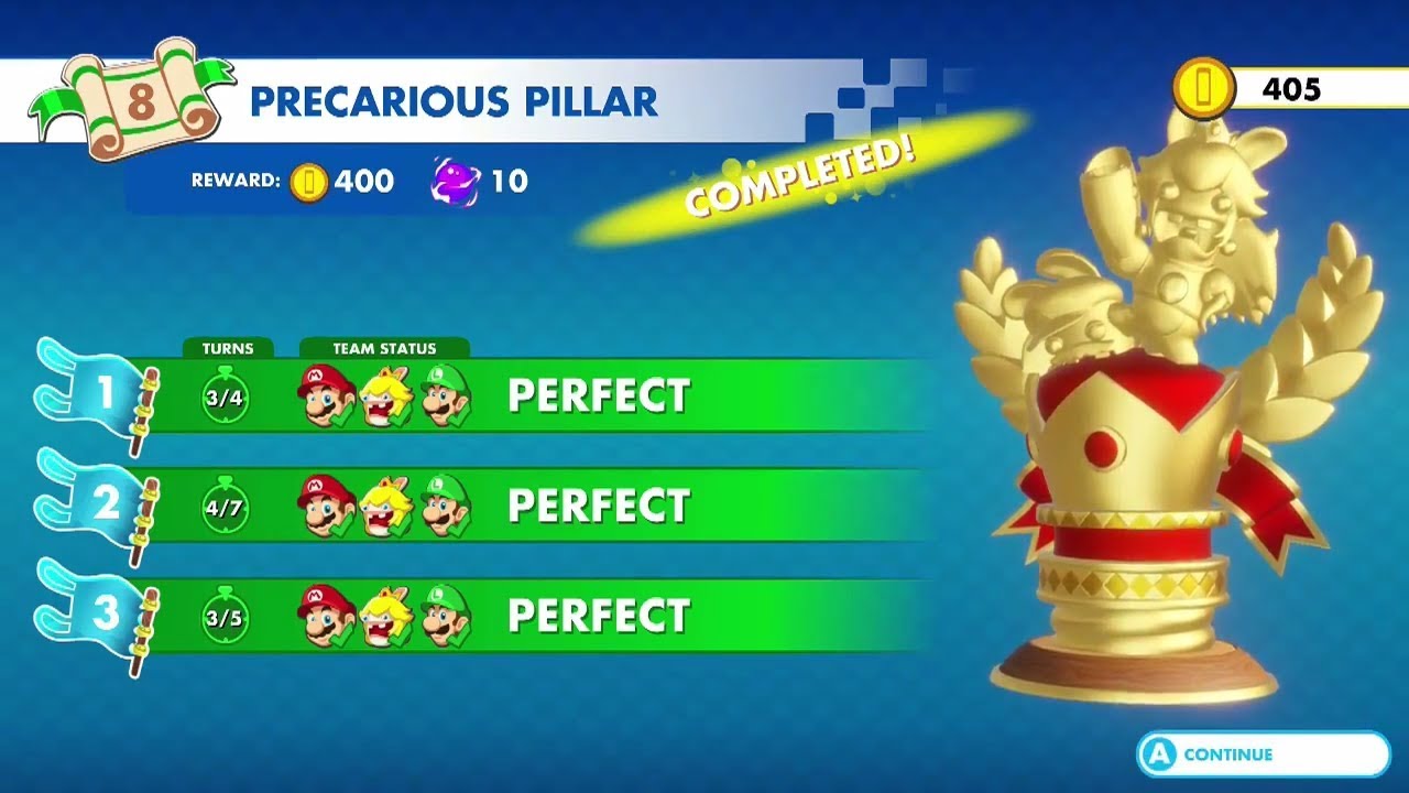 Mario + Rabbids Kingdom Battle | World 1-8 Precarious Pillar