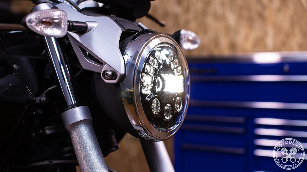 Установка светодиодной фары на BMW R1200R