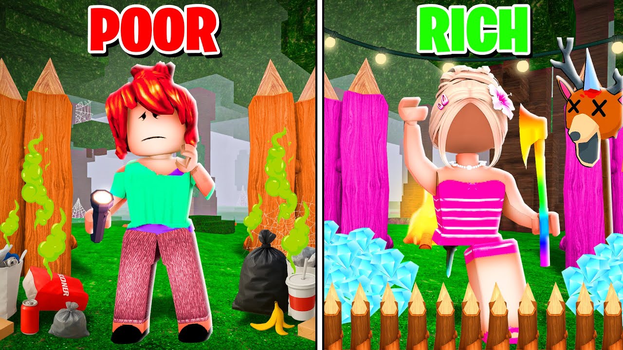 RICH vs POOR Challenge in 99 Nights in the Forest!