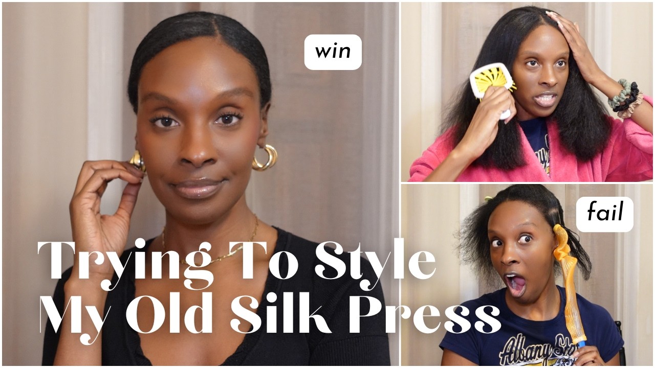 My Curlformers Fail | Easy Slick-Back On Old Blowout | Strong Gel for Thick Type 4 Hair