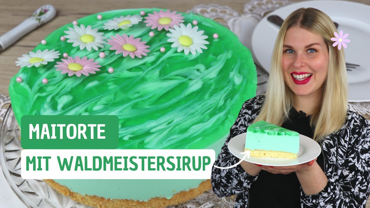 Maitorte mit Waldmeistersirup | Joghurttorte | Lecker und einfach gemacht | mit Jessys Küchenkunst