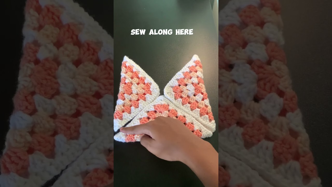 What to crochet with 3 granny squares 🧶#crochet #crochetbag #diy #handmade