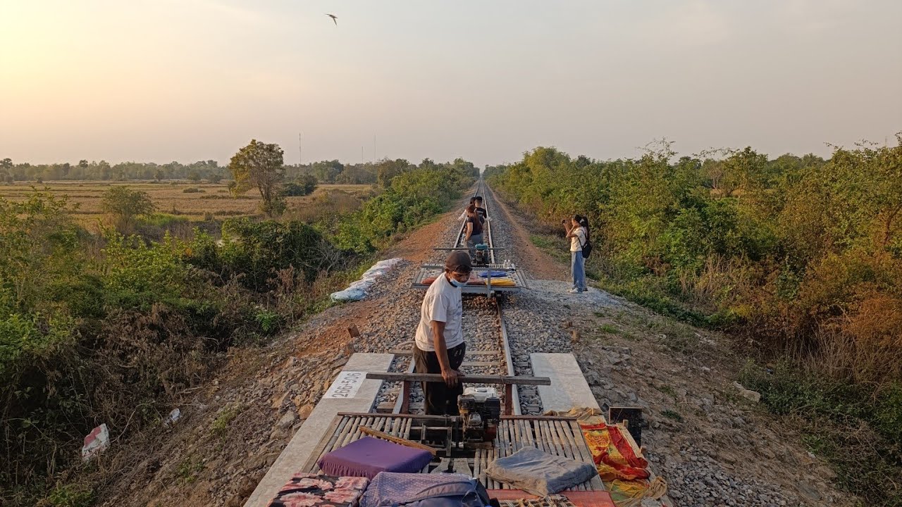 The Bamboo Train Experience in Battambang Cambodia 