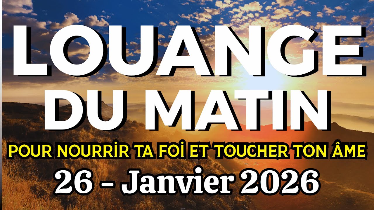 Louange Du Matin | Lundi 26 Janvier 2026 | Louange Pour Nourrir Ta Foi Et Toucher Ton Âme