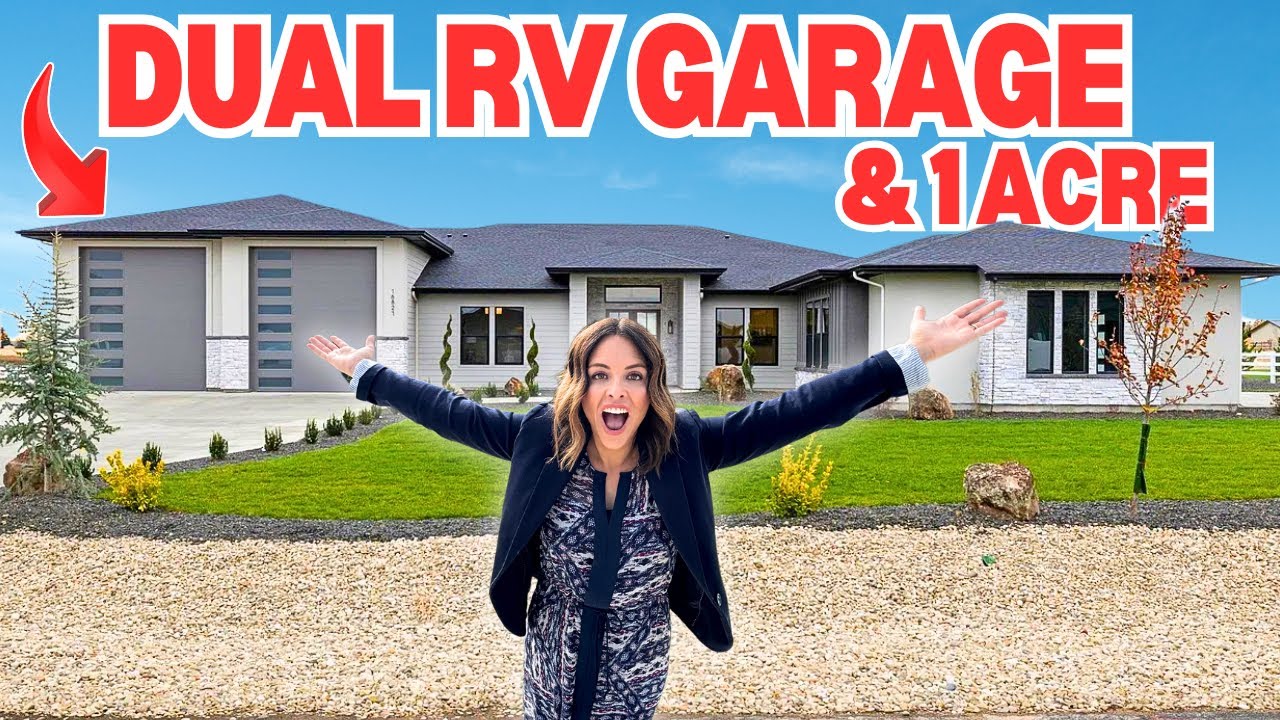 Tour this MASSIVE Home Near Boise ID with DUAL RV BAYS on an 1 ACRE of land!