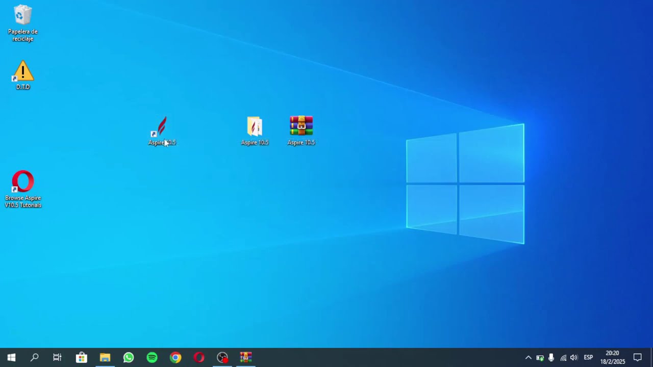 Instalación Aspire 10.5