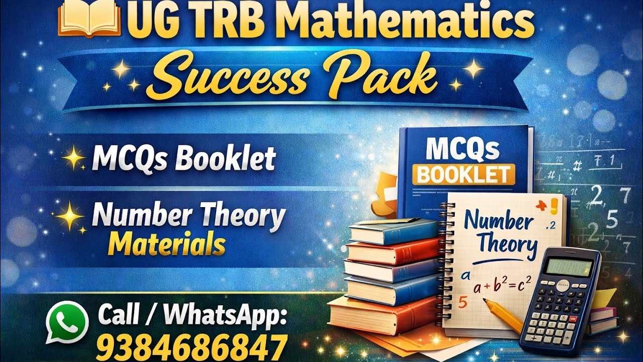 UG TRB MATHEMATICS NUMBER THEORY CON:9384686847