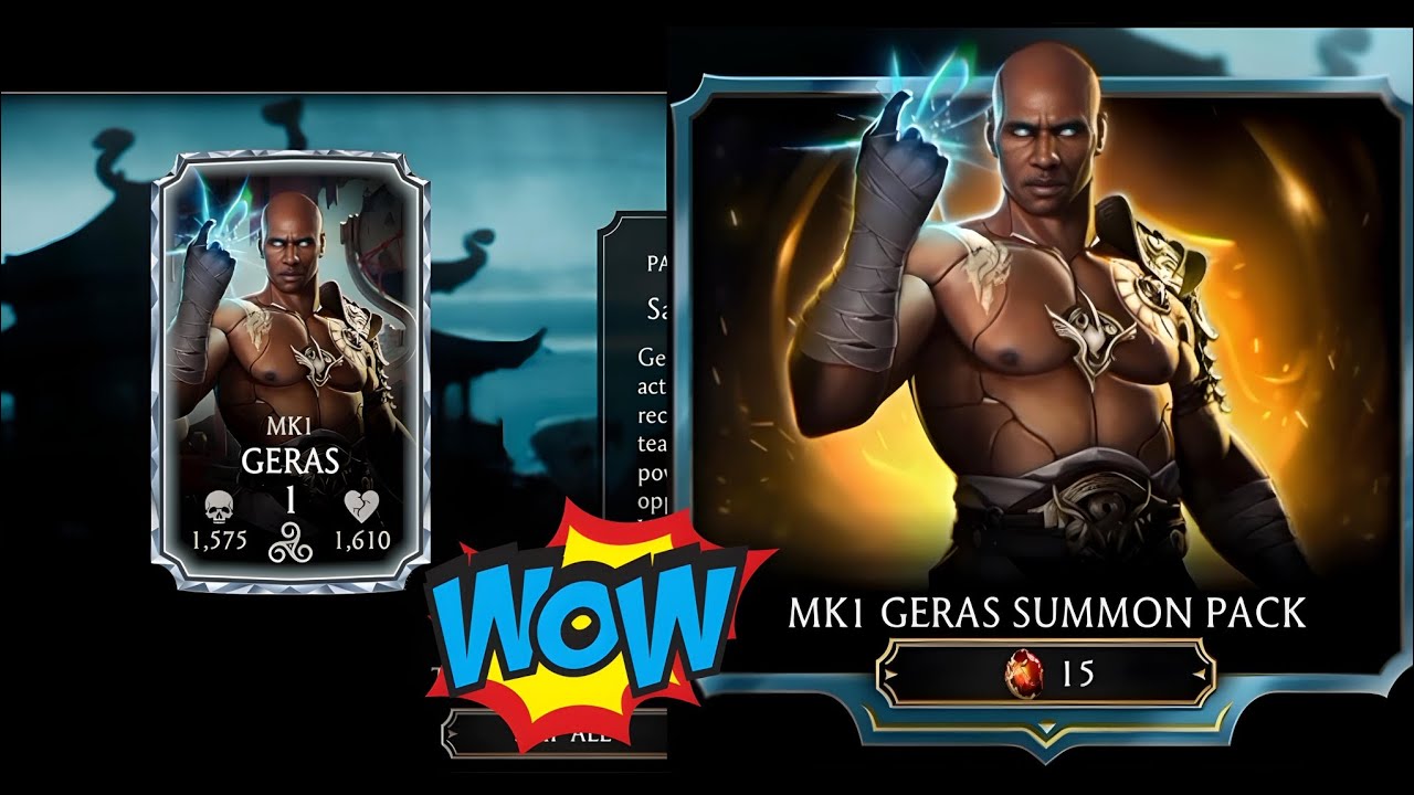MK1 GERAS SUMMON PACK OPENING - I GOT IT JUST IN ONE PACK - MORTAL KOMBAT MOBILE 11