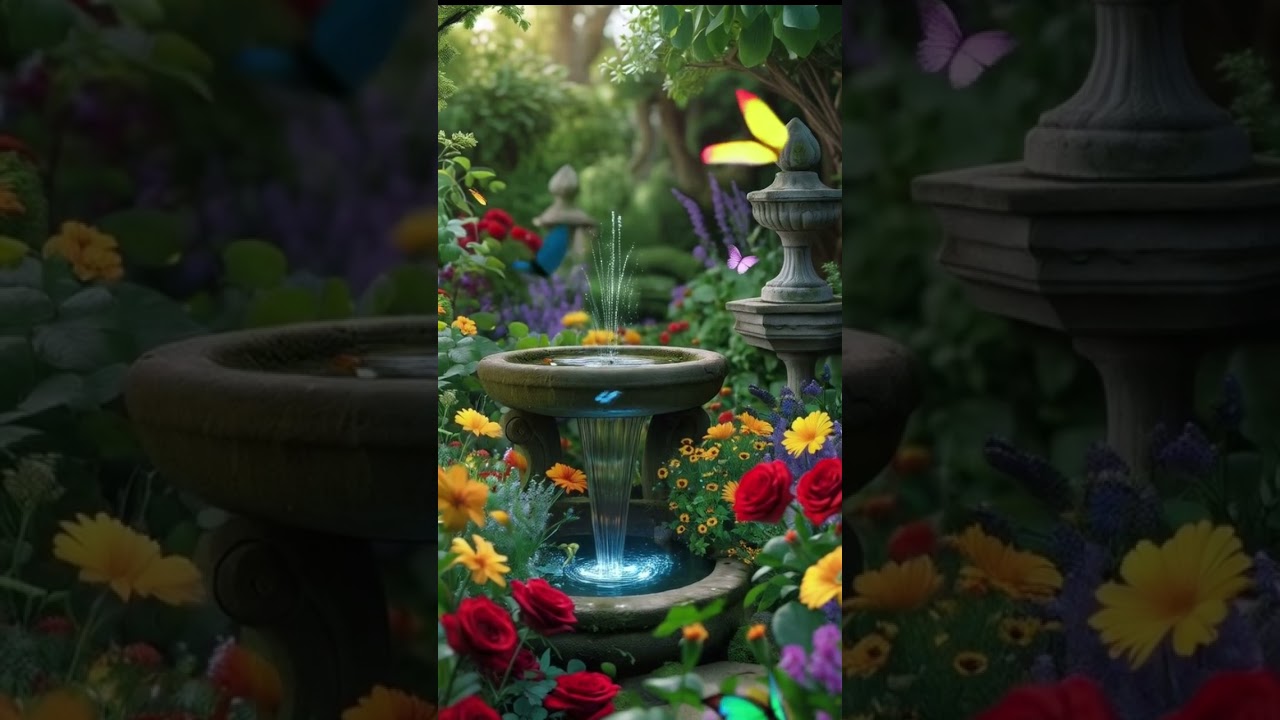🌿 A Serene Garden Oasis | Relaxing Nature Escape in Stunning 4K 🌺✨