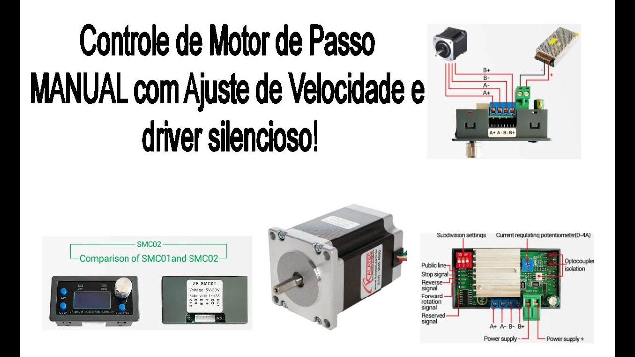 Módulo De Controle Zk-smc02 Stepper Motor Driver Controlador