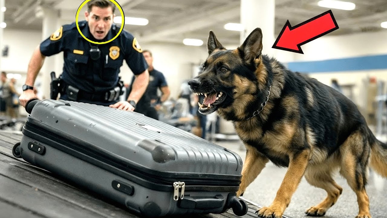 Police Dog Suddenly Jumped at a Suitcase at the Airport — And Everything Changed in Seconds.
