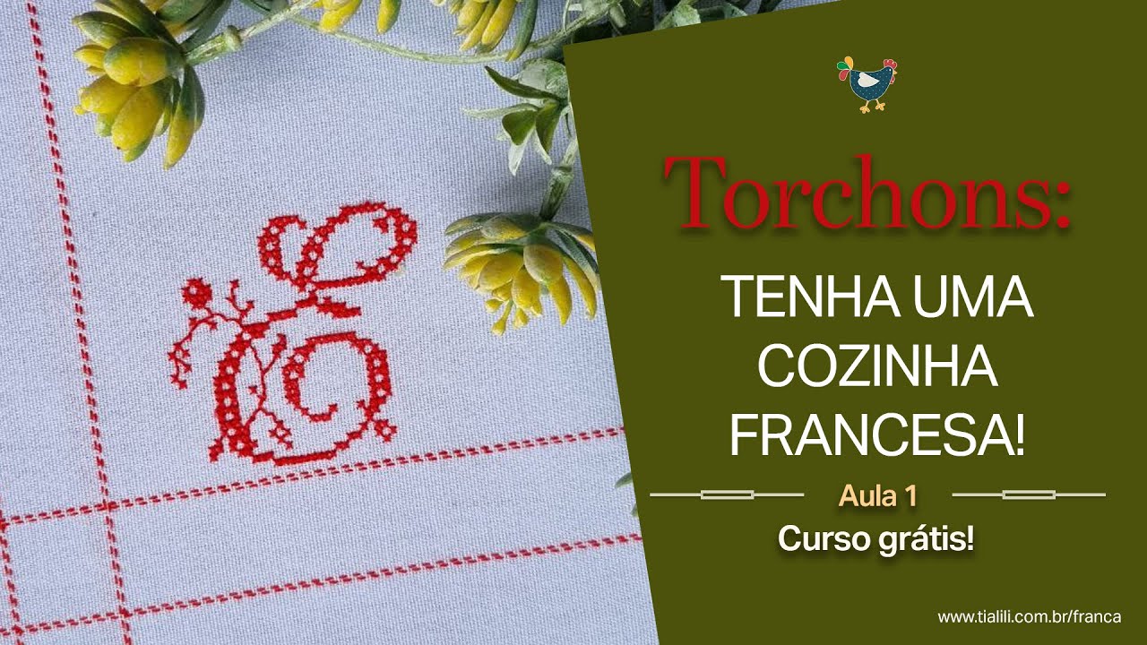Como fazer PANO DE PRATO BORDADO com a técnica TRAMA BORDADA: tenha uma cozinha francesa! 