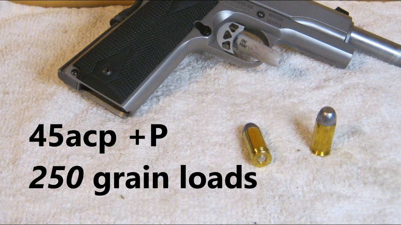 Ручная загрузка 45acp +P, 250 гран, тяжёлые пули