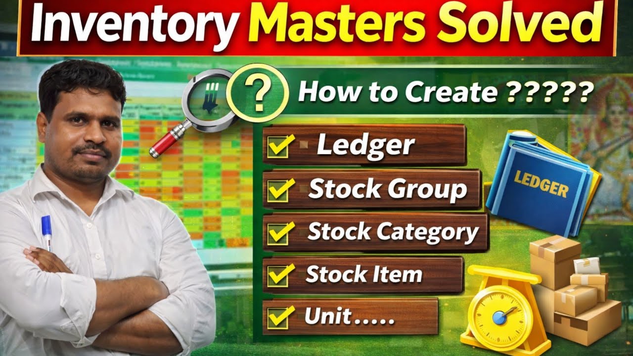 ​Tally Prime Inventory Masters: Stock Group, Category & Item Creation (Step-by-Step) 📦