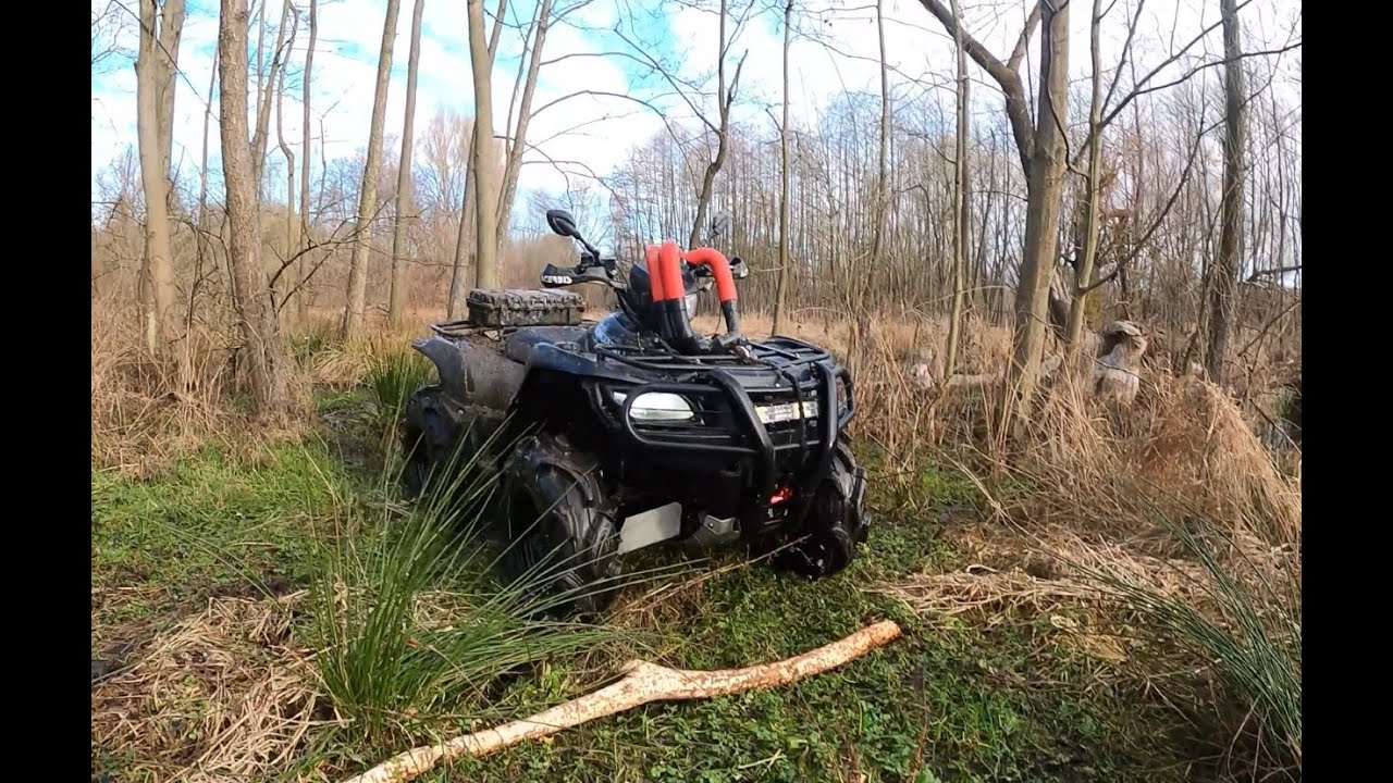 Kingquad 700 Ostatni Wypad na oponach Maxxis Mudzilla 28