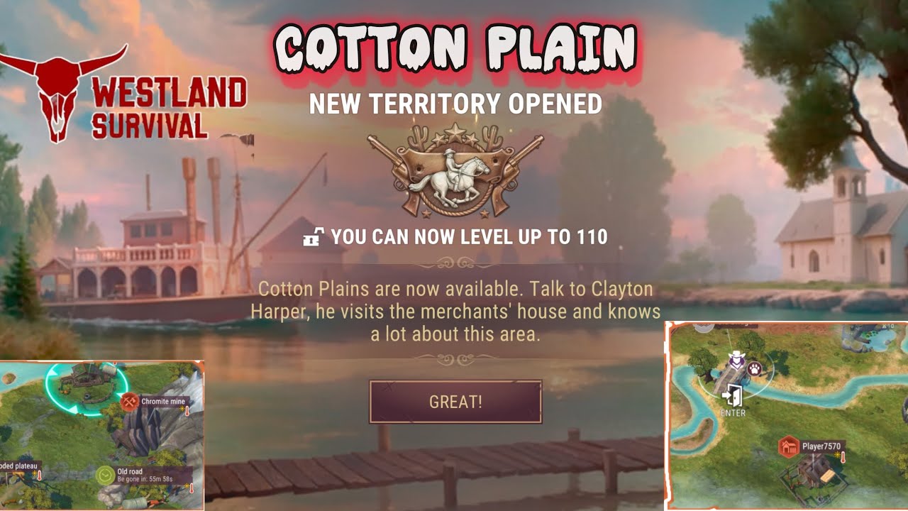 COTTON PLAINS :- New Territory Opened(LVL 75-90) Westland Survival | AP GAMING