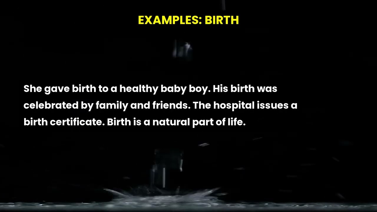 Let's learn the word birth | Improve your vocabulary #english #vocabulary #learnenglish