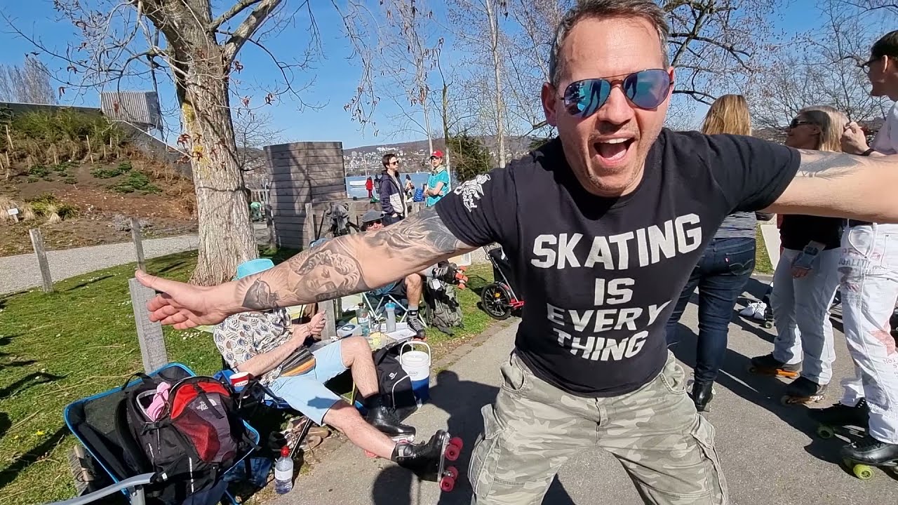 Roller dance  in Zürich Landiwiese in March 2021