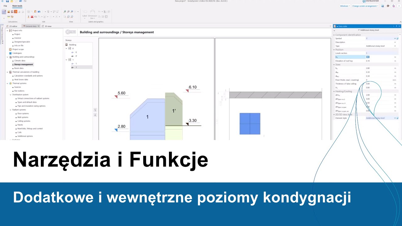 InstalSystem 5 - Dodatkowe i wewnętrzne poziomy kondygnacji