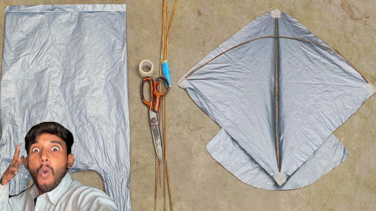 How to make plastic bag kite 🪁 at home |how to make patang at home |kite making video|kite kite kite