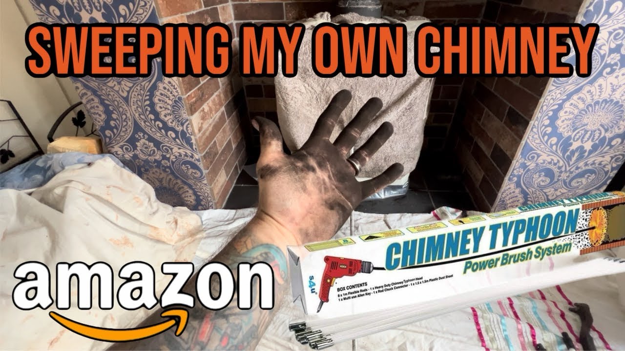 Чистим дымоход с помощью щетки Amazon Chimney Typhoon Power Brush Sweep