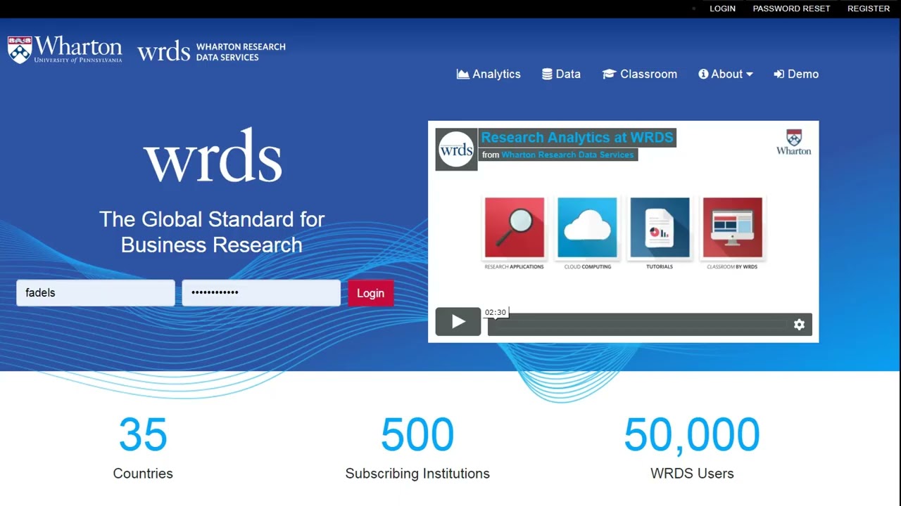Introduction to WRDS