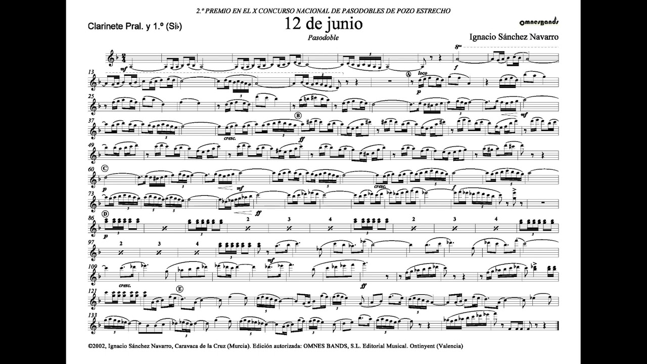 12 de Junio - Pasodoble - Ignacio Sanchez Navarro