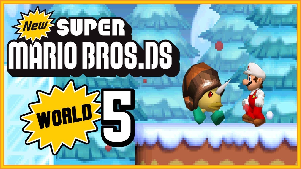 New Super Mario Bros. DS - World 5 100% (All Star Coins)