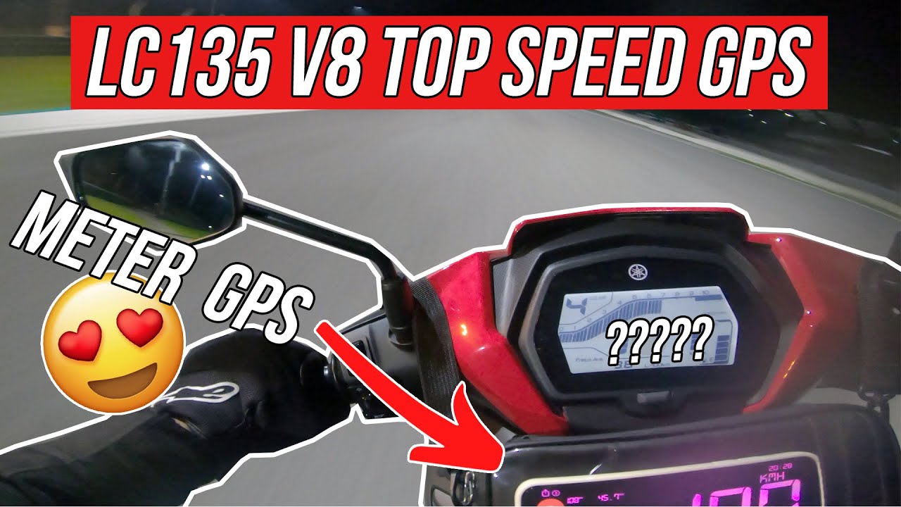 TERBAIK METER MOTOR DENGAN GPS TAK BANYAK LARI | YAMAHA LC135 FI V8 TEST RIDE TOP SPEED | ONBOARD