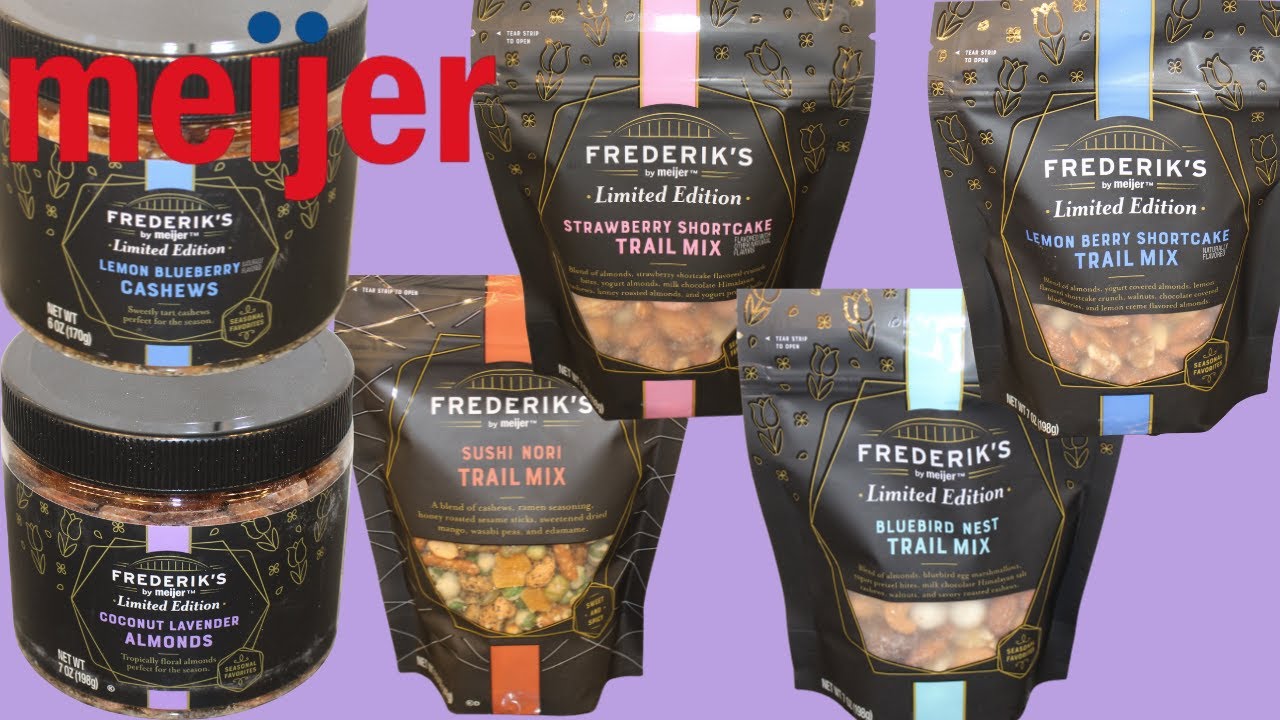 Frederik’s by Meijer: Coconut Lavender Almonds, Lemon Blueberry Cashews + FOUR Trail Mixes