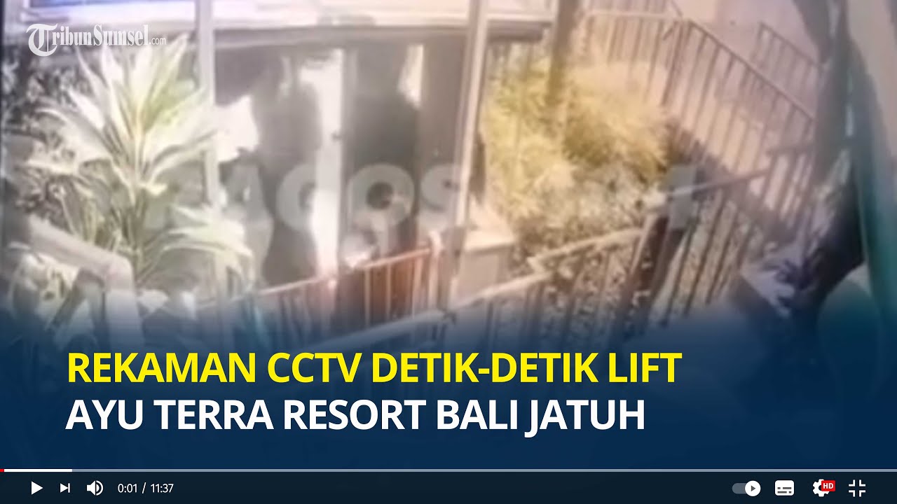 Ngeri, Ini Rekaman CCTV Detik-detik Lift Jatuh & Meluncur Kencang ke Jurang di Ayu Terra Resort Bali