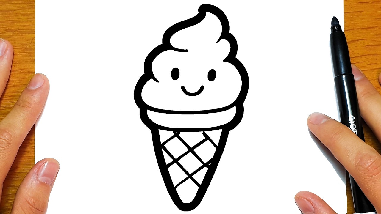 CARA MELUKIS AISKRIM YANG COMEL | Lukisan yang senang