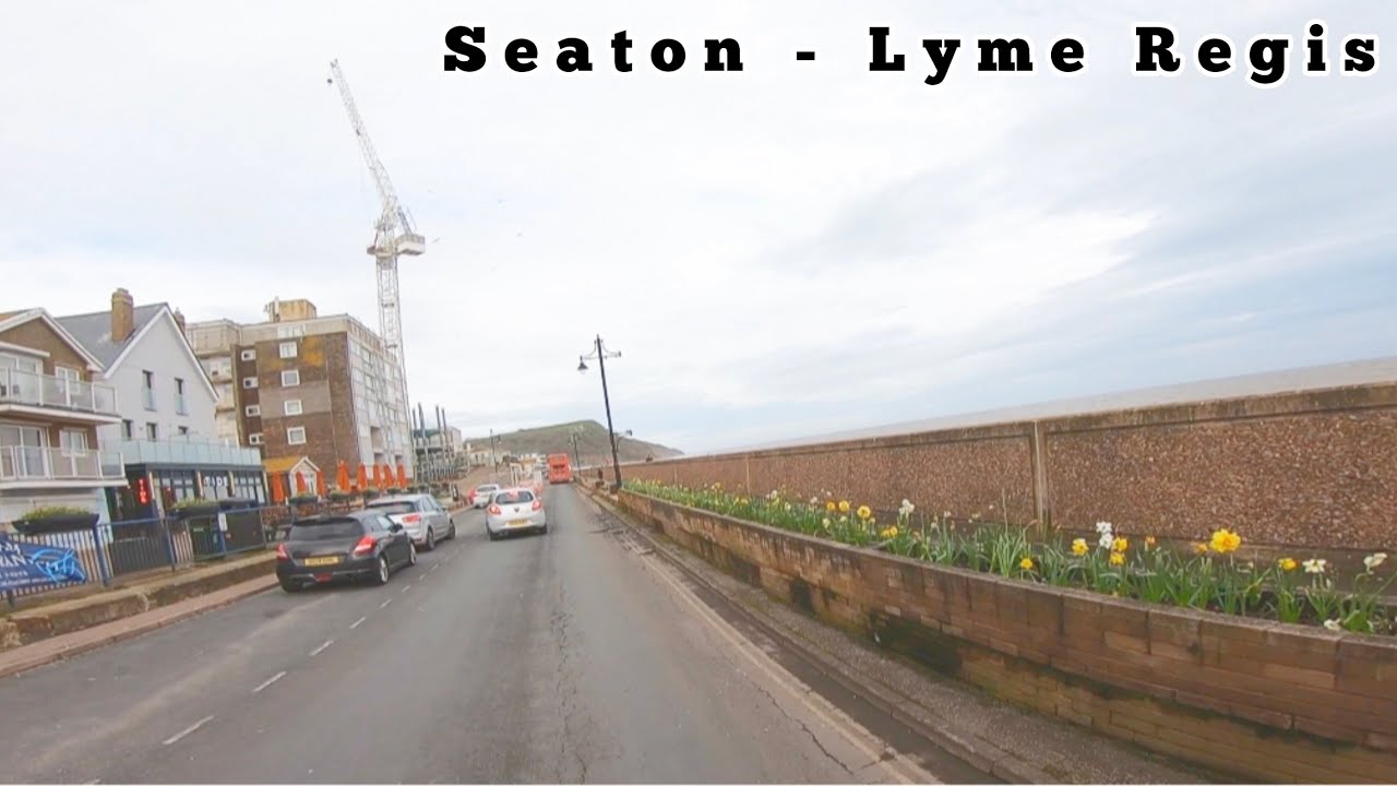 Drive with us 3/4/24 Seaton East Devon - Rousdon - Lyme Regis Dorset coast England UK GoPro realtime