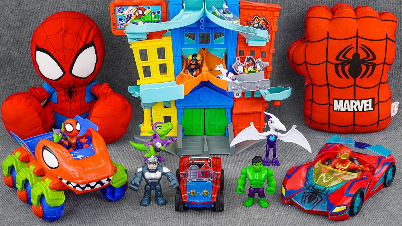 Marvel Spiderman Toys Unboxing Review | Amazing Metals City Track vs Dino-Webs Crawler Car vs Racer