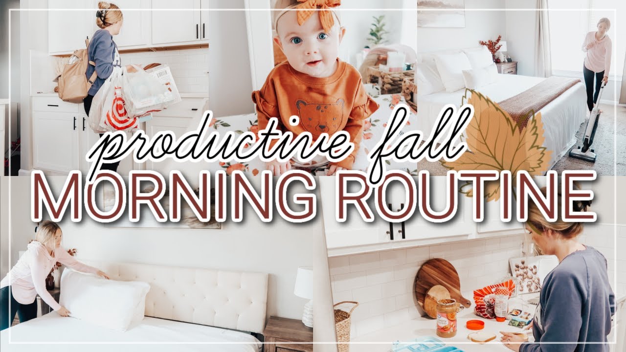 2022 FALL MORNING ROUTINE! | MOM OF 3 PRODUCTIVE MORNING ROUTINE | Whitney Pea