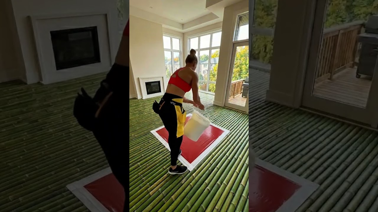 THIS BAMBOO FLOOR IS A LIE 🤯  #diy #epoxy #homerenovation