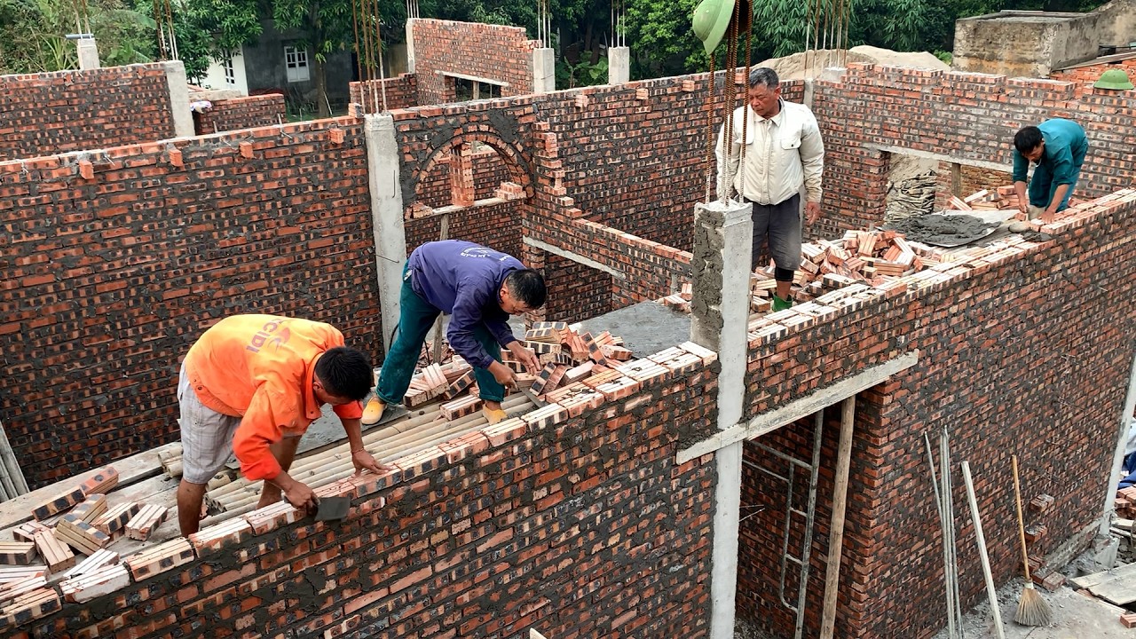 Construction Techniques For Reinforced Concrete Columns And Building Partition Walls For A House