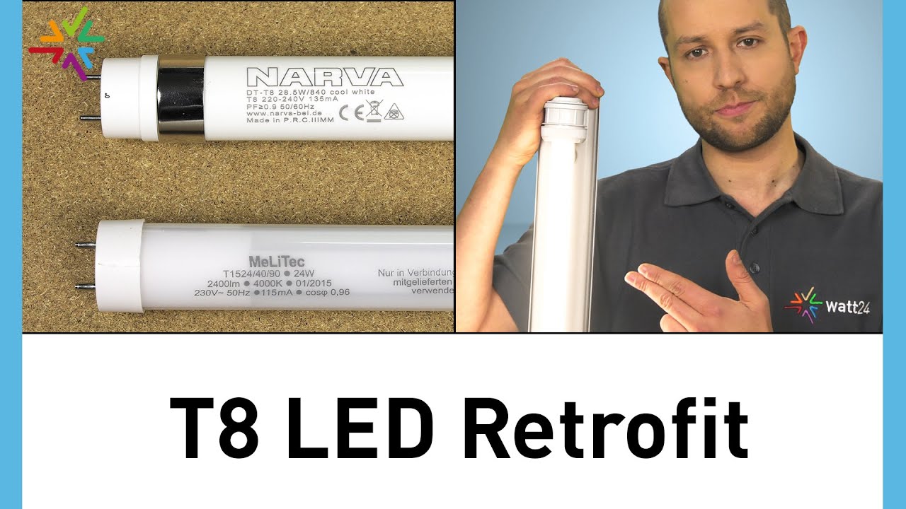 T8 LED Retrofit: Auf was Sie bei der Umrüstung auf LED-Tube achten sollten [watt24-Video Nr. 162]