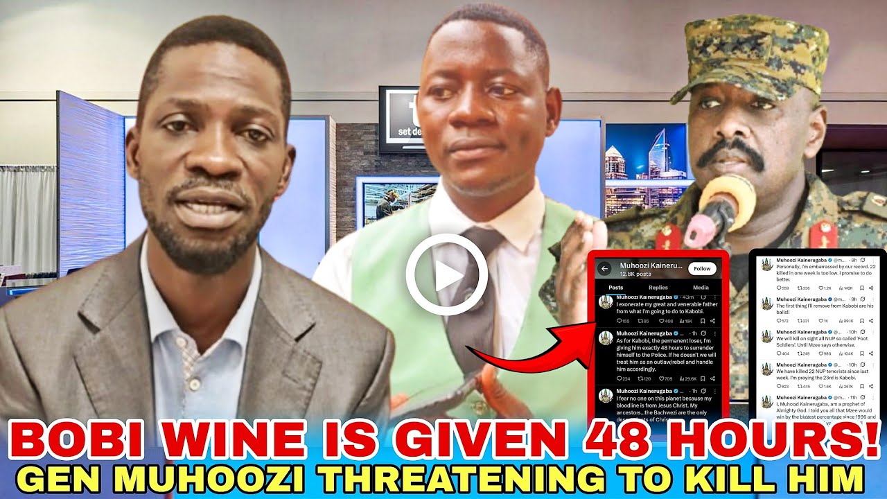 Agakagwawo!🚨Gen Muhoozi okuwamba Bobi wine ne Family ye akoze tweet!Oyina esaawa 48 zoka!