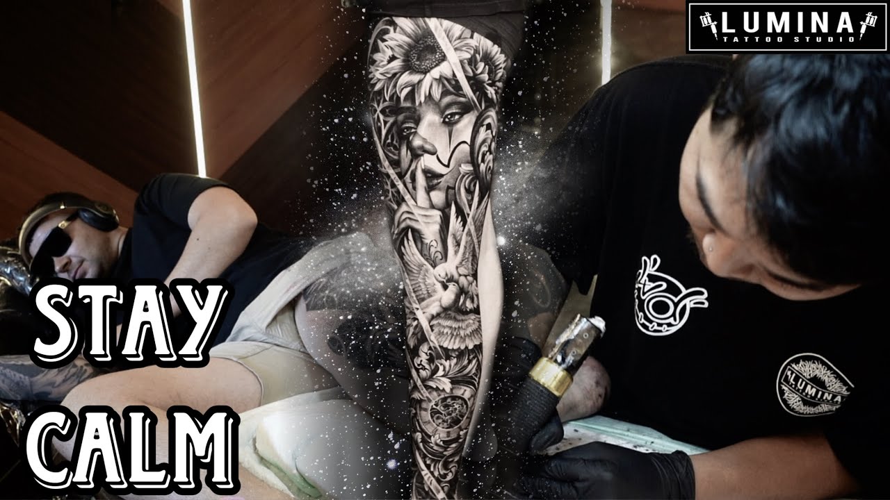 PERSEVERE FOR PERFECT RESULTS - FULL LEG TATTOO