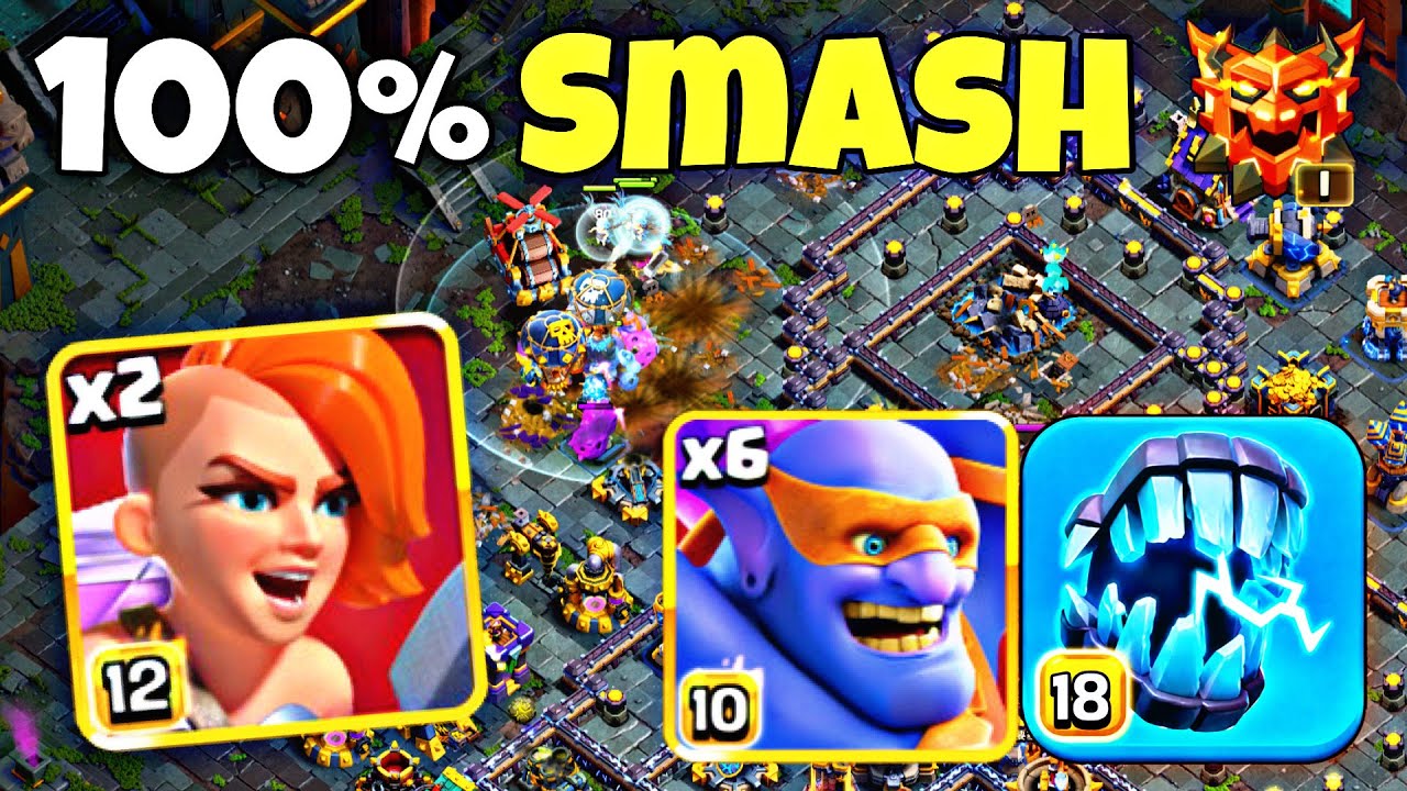 I Dropped ALL Super Bowlers Into Giant Bombs Traps! TH18 Legend League1!
