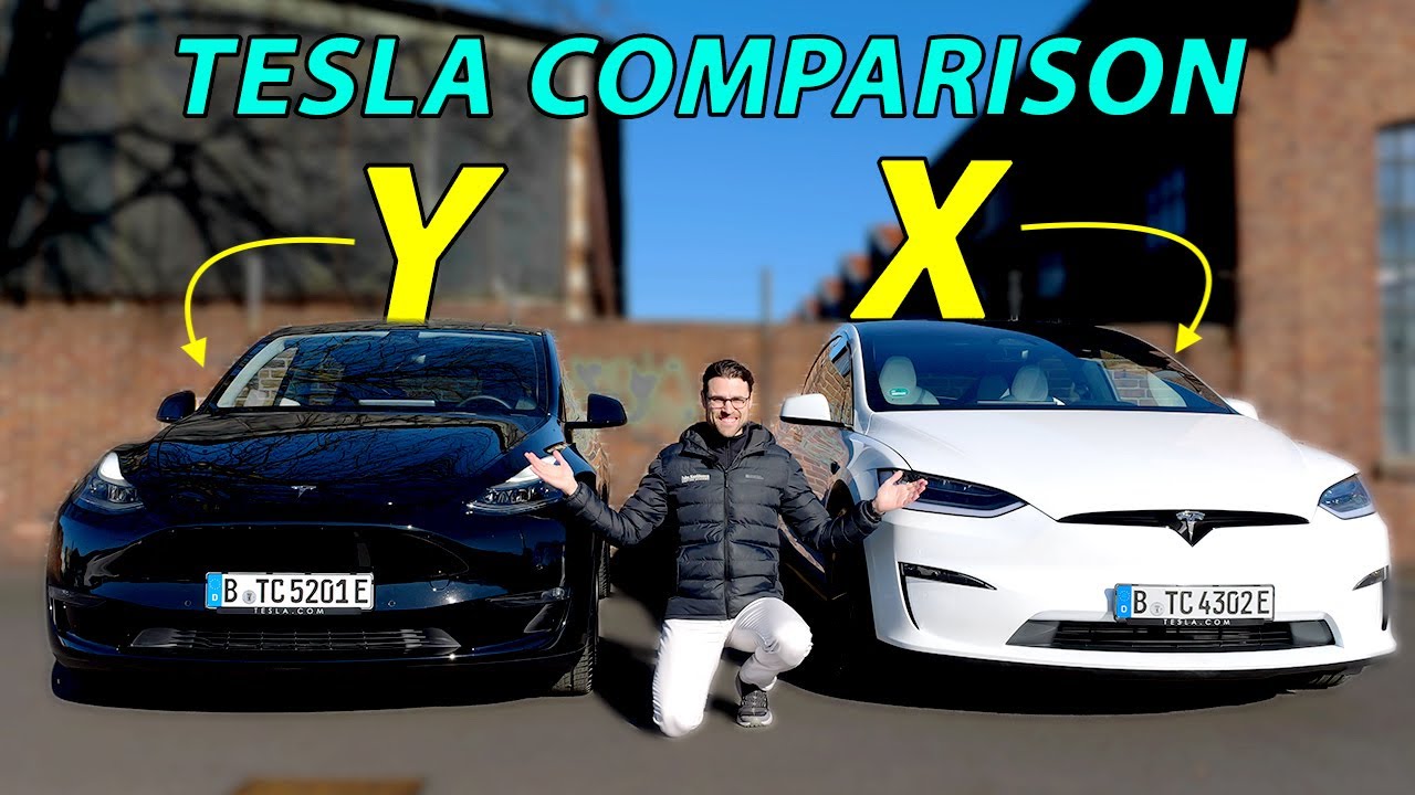 Tesla Model X plaid vs Model Y Performance comparison REVIEW with Autobahn!