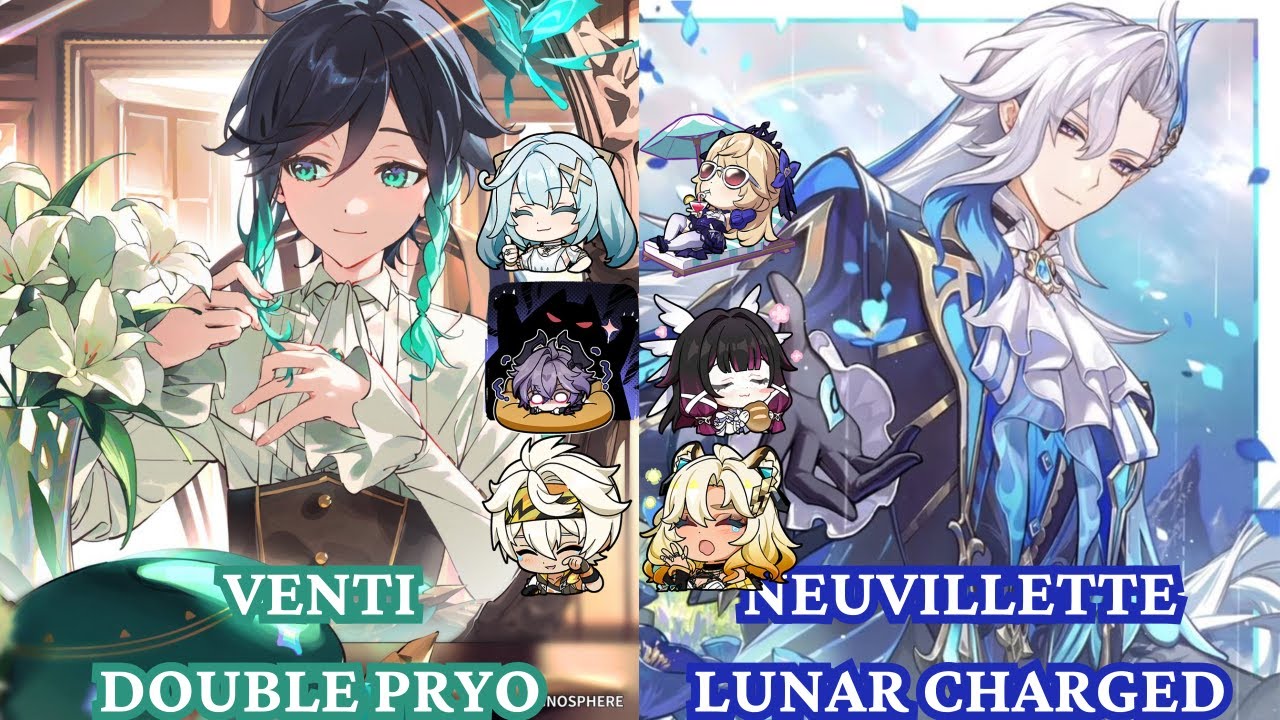 VENTI Double Pryo & NEUVILLETTE Lunar Charged | La Hoàn Luna IV
