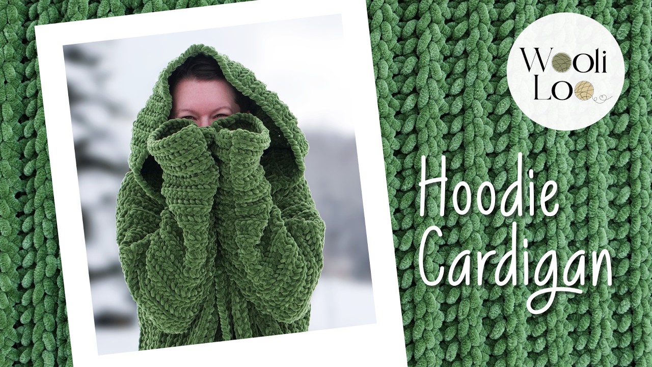 Cardigan mit Kapuze häkeln - Nur feste Maschen | WooliLoo